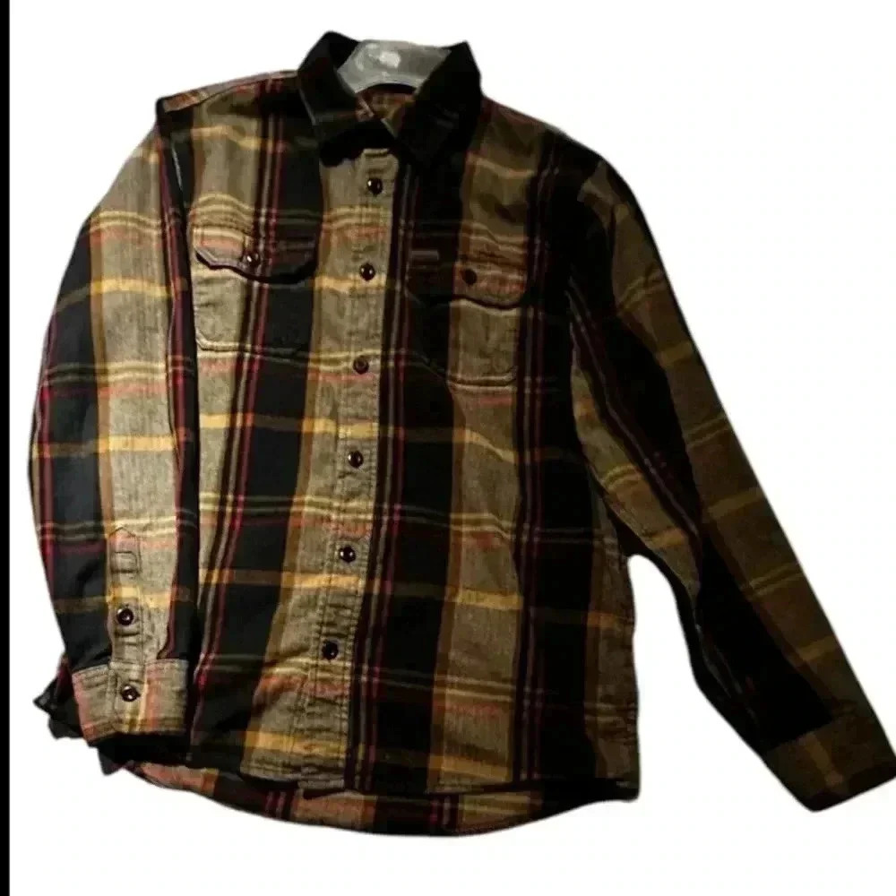 Men’s Orvis Big Bear Heavyweight Double Brushed Flannel Button Up Shirt, Sz M-L